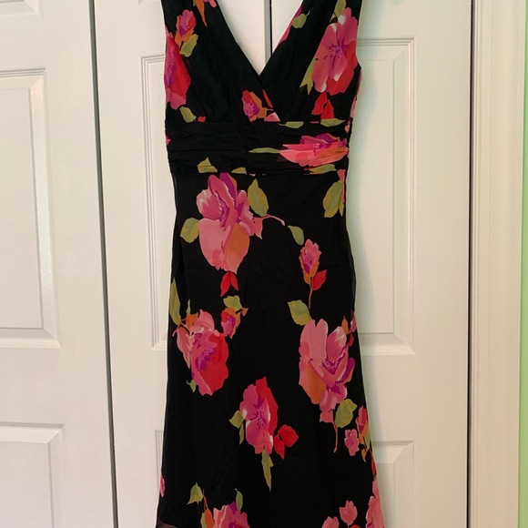 Jones New York Pink and Black Sleeveless Maxi Dress - Picture 2 of 2